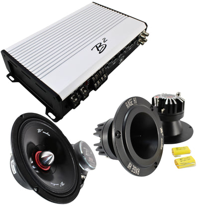 B2 Audio RAGE 4 Channel 1.2k Amp W/ 2 RIOT8P Sets + RAGE H1 NEO Tweeters