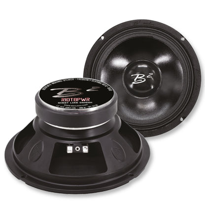 B2 Audio RIOT Series 8" 4-Ohm 150W RMS Mid-Range Speakers UV/Water Resistant Cone, Sold in Pairs RIOT8PWR