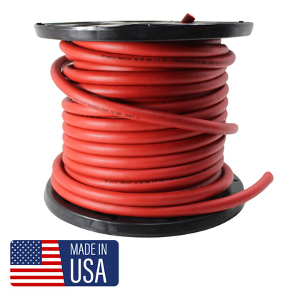 1/0 True AWG 100% OFC 0GA Pure Copper Power/Ground Wire Red Lot