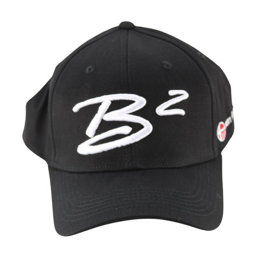 B2 Audio Black Flex-Fit Classic, Ball Cap Hat with "B2" Logo