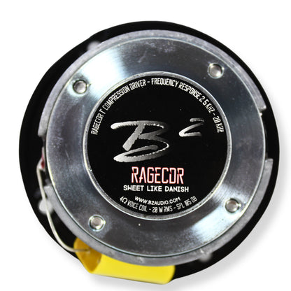 B2 Audio RAGE Series Pair of 40 Watt 1" 4-Ohm Shallow Mount Compression Drivers w/ Horn