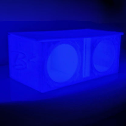 Glow in the Dark Dual Ported Enclosure w/ B2 Audio Rampage RC2 2" Mini Subwoofer