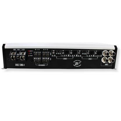 B2 Audio RAGE 4 Channel 1.2k Amp W/ 1 RIOT8P Set + RAGEP4 Tweeters COMBO-13