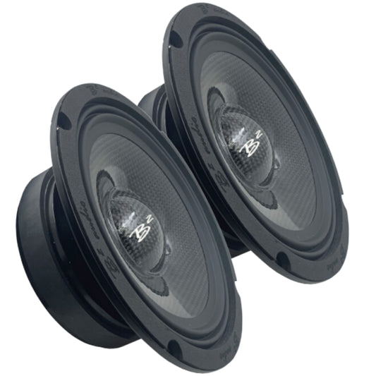 B2 Audio 6.5"  Carbon Fiber Marine, Motorcycle, Powersports, 4-Ohm Shallow Mount Speakers, Sold in pairs RAGE6CFM