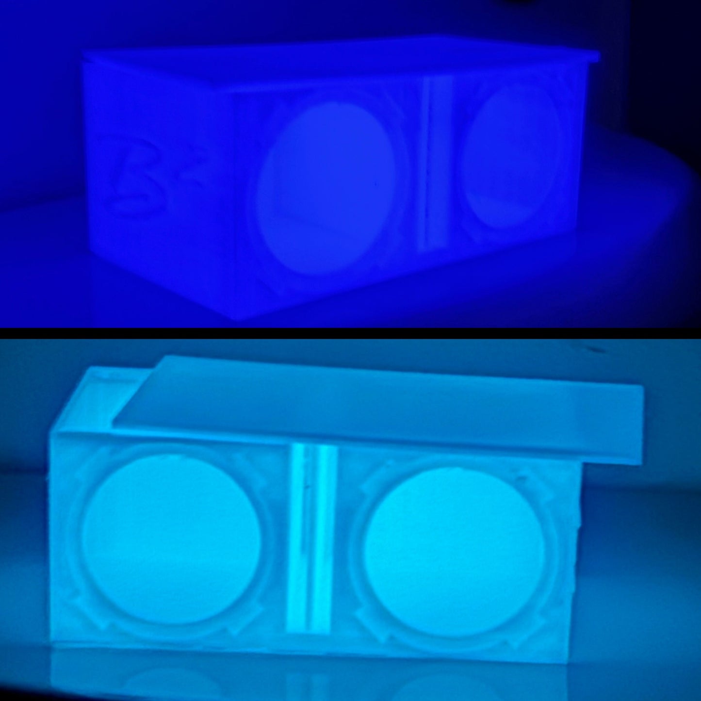 Glow in the Dark Dual Ported 3D-Printed Enclosure for B2 Audio Rampage RC2