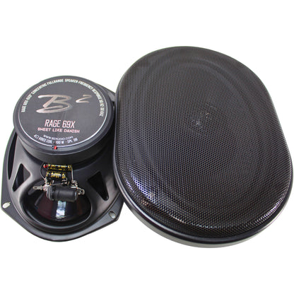 B2 Audio RAGE Series Pair of 6x9" 4-Ohm 100 Watt RMS Coaxial Speakers RAGE69X