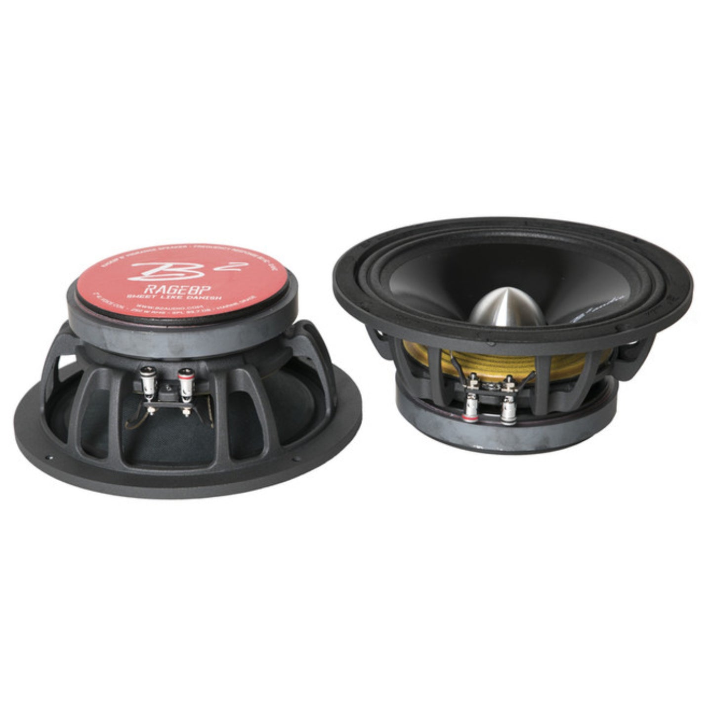 B2 Audio Pair of Rage 8" 4-Ohm 250 Watt RMS Mid-Range Speakers RAGE8P