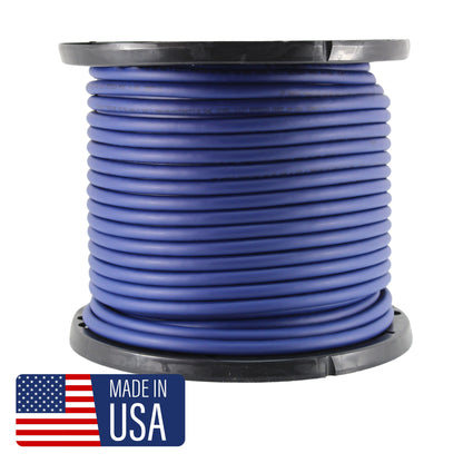 True 4 AWG 100% OFC Pure Copper Power/Ground Wire Blue Lot