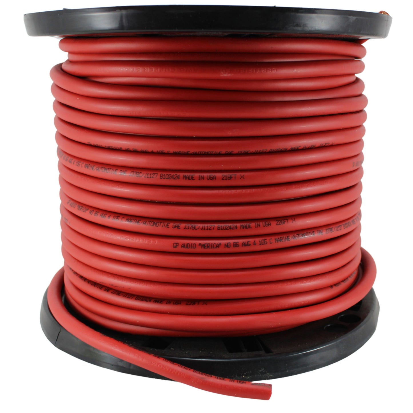 True 4 AWG 100% OFHC Pure Copper Power/Ground Wire Red Lot