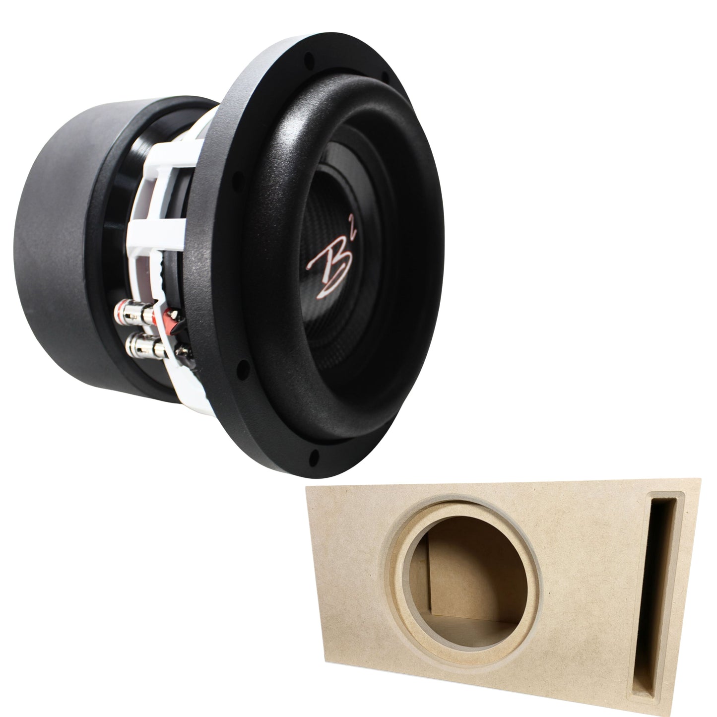 RAMPAGE 8" Dual Voice Coil 1000W RMS Subwoofer w/ Tru Spec Vented 8" Enclosure