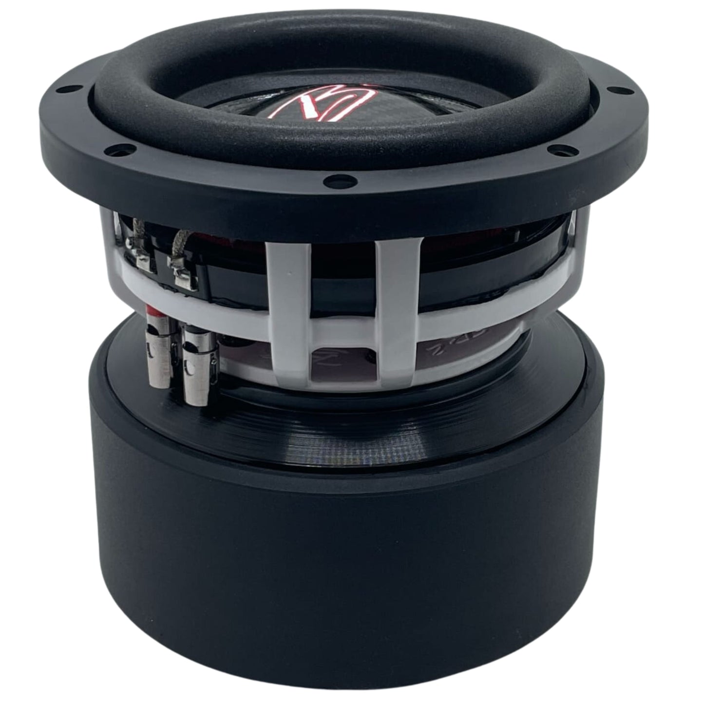 B2 Audio RAMPAGE Competition Series 6.5" 1000 Watt RMS Carbon Fiber  Dual 1-Ohm 2" Voice Coil Subwoofer