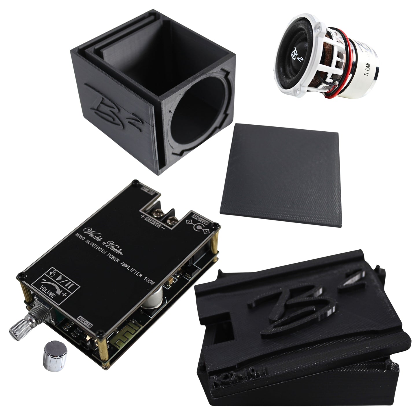 B2 Audio RC2 2" RC Car Subwoofer w/ Bluetooth Chip Amp & Single Vented Box