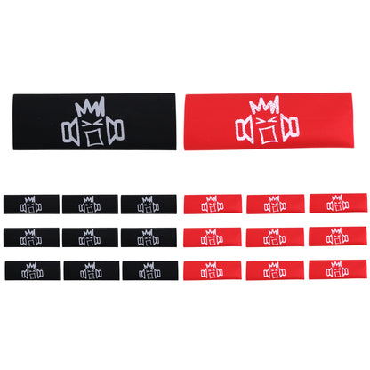 B2 Audio 20 Pack of 4 Gauge Red & Black Heat Shrink with B2 Riot Guy Logo