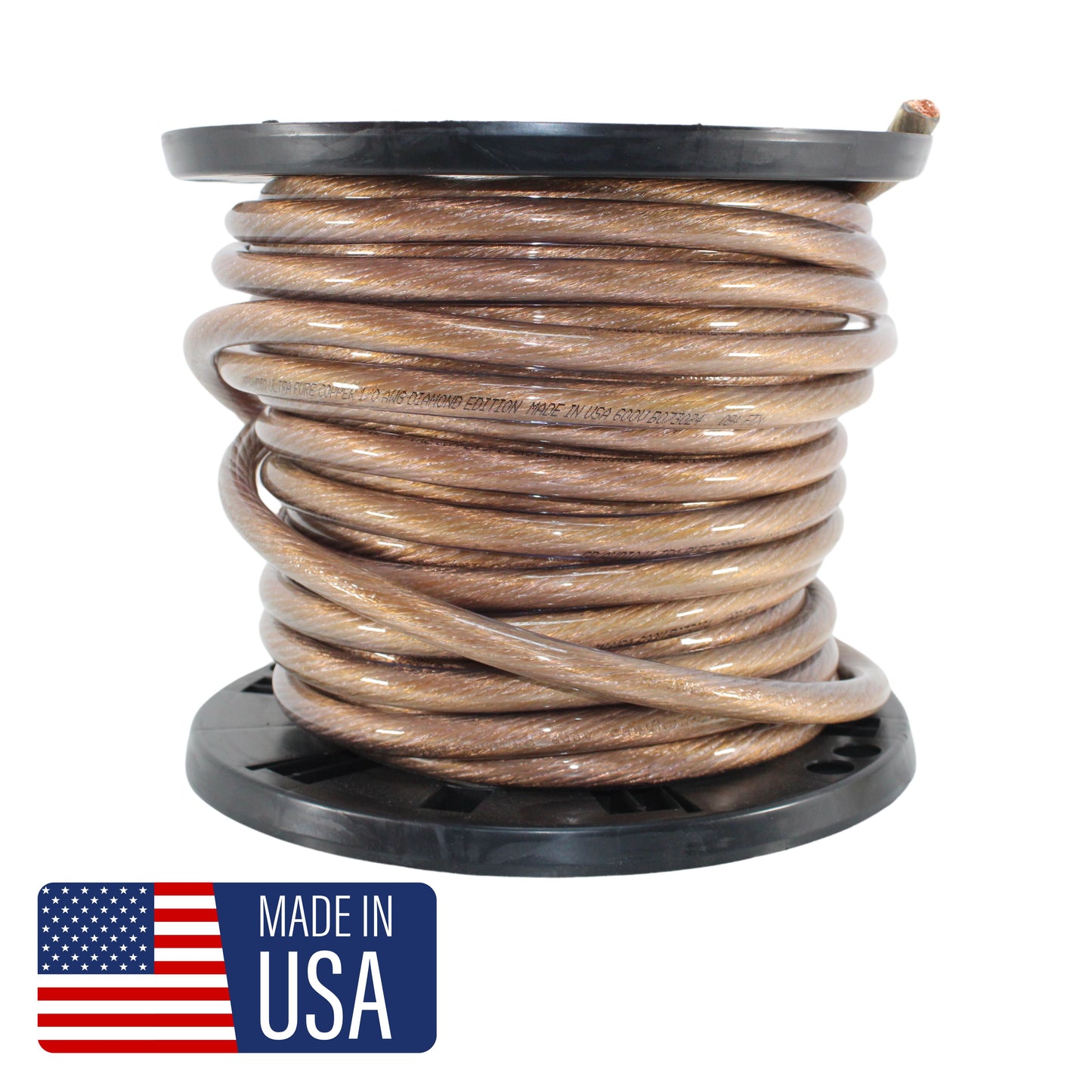 1/0 True AWG 100% OFC 0GA Pure Copper Power/Ground Wire Clear Lot