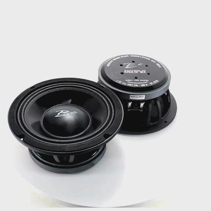 B2 Audio RAGE Pair of 8" 4-Ohm 250W RMS UV/Water Resistant Mid-Range Speakers