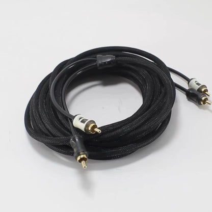 B2 Audio 18FT Long OFC Double Shielded 2 Male to 2 Male Snakeskin RCA RA55